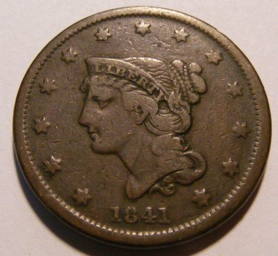 AWESOME 1841 Large Cent - Nice Circulated Coin - Check It Out !!
