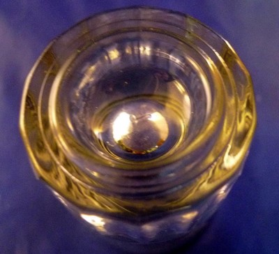 Churchill Downs Large Etched Shot Glass Heavy 3 inch Tall Vintage