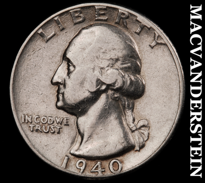 1940 Silver Washington Quarter - Scarce  Better Date  No Reserve   #N6641
