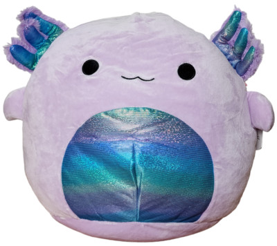 Squishmallow 12'' Monica the Purple Axolotl ~ Iridescent Belly Fins KellyToy NWT