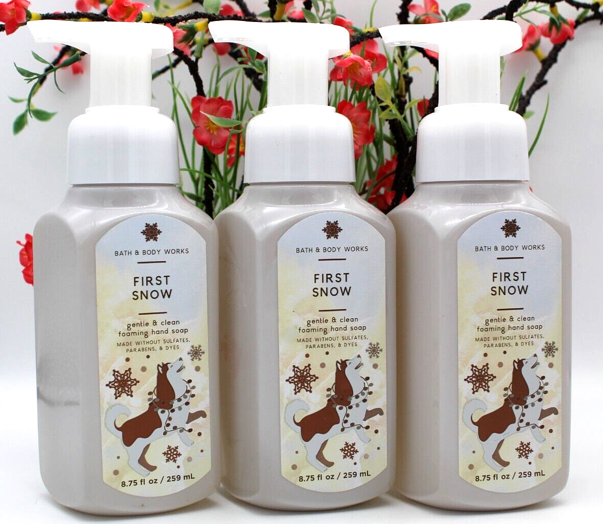 3 Bath & Body Works First Snow Gentle Foaming Hand Soap