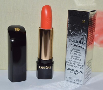 LANCOME Corail Alize #500 L'Absolu Rouge Replenishing LipColor FULL SIZE ~ BNIB