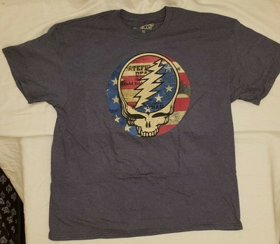 Brand New Liquid Blue Grateful Dead ''USA Distressed SYF'' Size XL