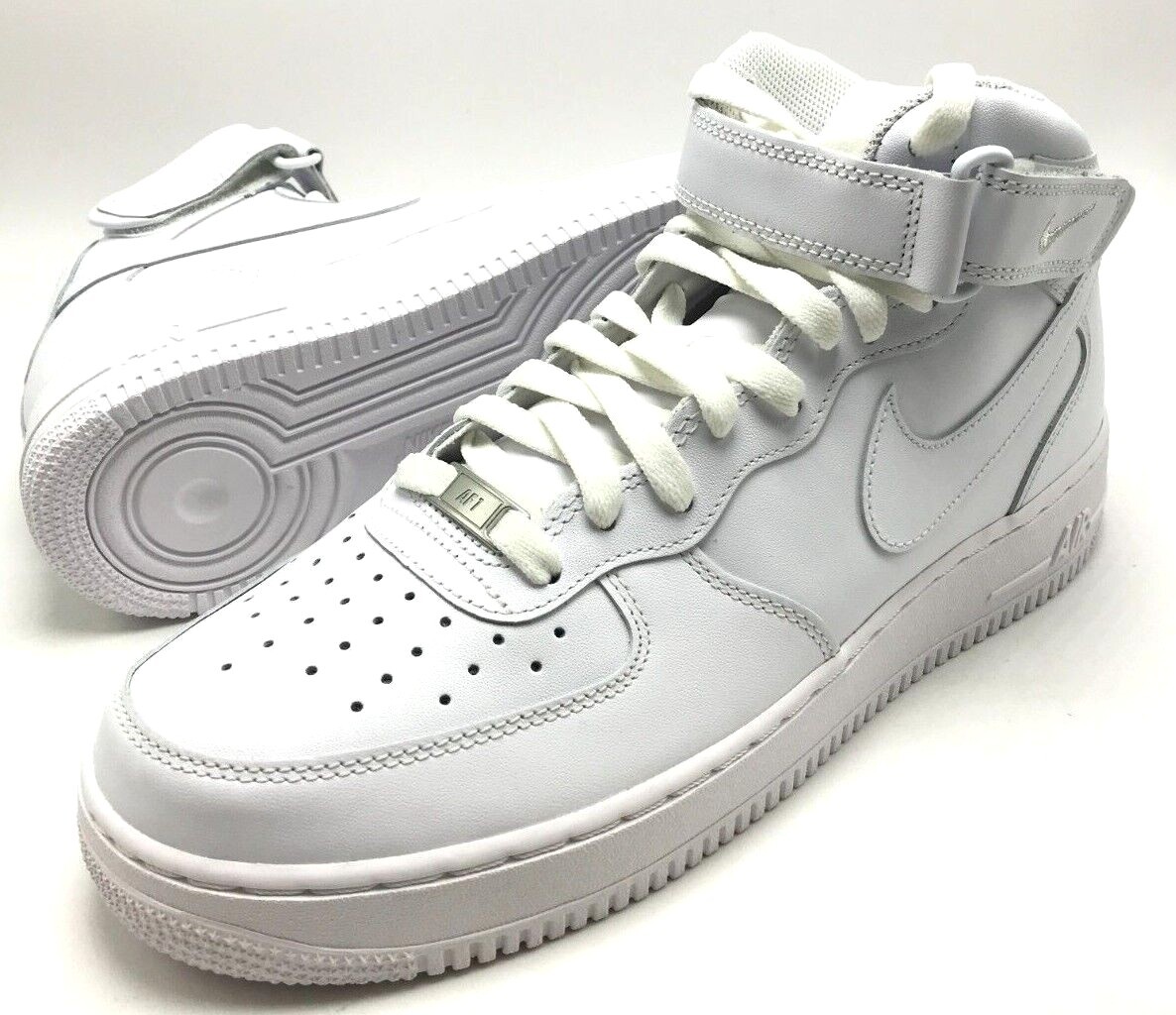 NEW* Men Nike Air Force 1 Mid '07 Leather Triple White (CW2289 111