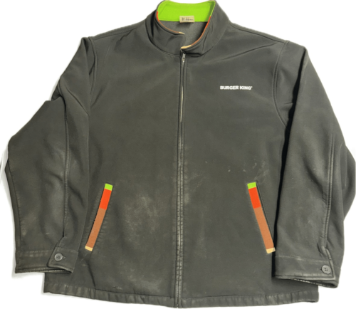 Burger King Manager Jacket Adult L Whopper Full Zip Uniform Fast Food Costume