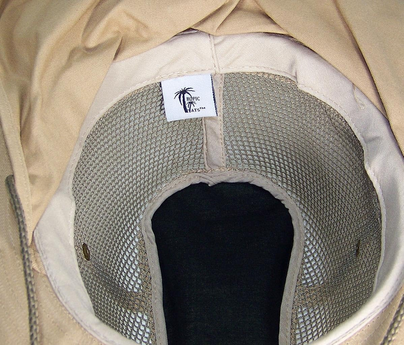 Summer Wide Brim Mesh Safari/Outback W/Neck Flap & Snap up Sides