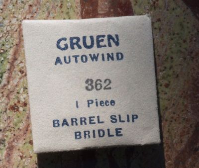 Gruen Autowind 362 barrel slip bridle vintage Gruen watch New Old Stock part