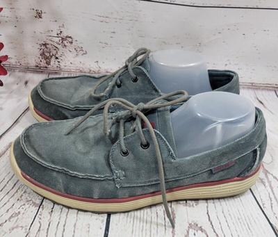 Skechers Gray Venick Romeno Air Cooled Memory Foam Boat Shoes