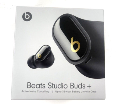 Beats Studio Buds+ Plus Wireless Noise Cancelling Earbuds Black/Gold NEW SEALED