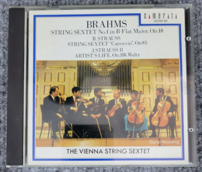 Vienna String Sextet Brahms No. 1 B Flat Major Op. 18 (CD, Camerata, Japan)