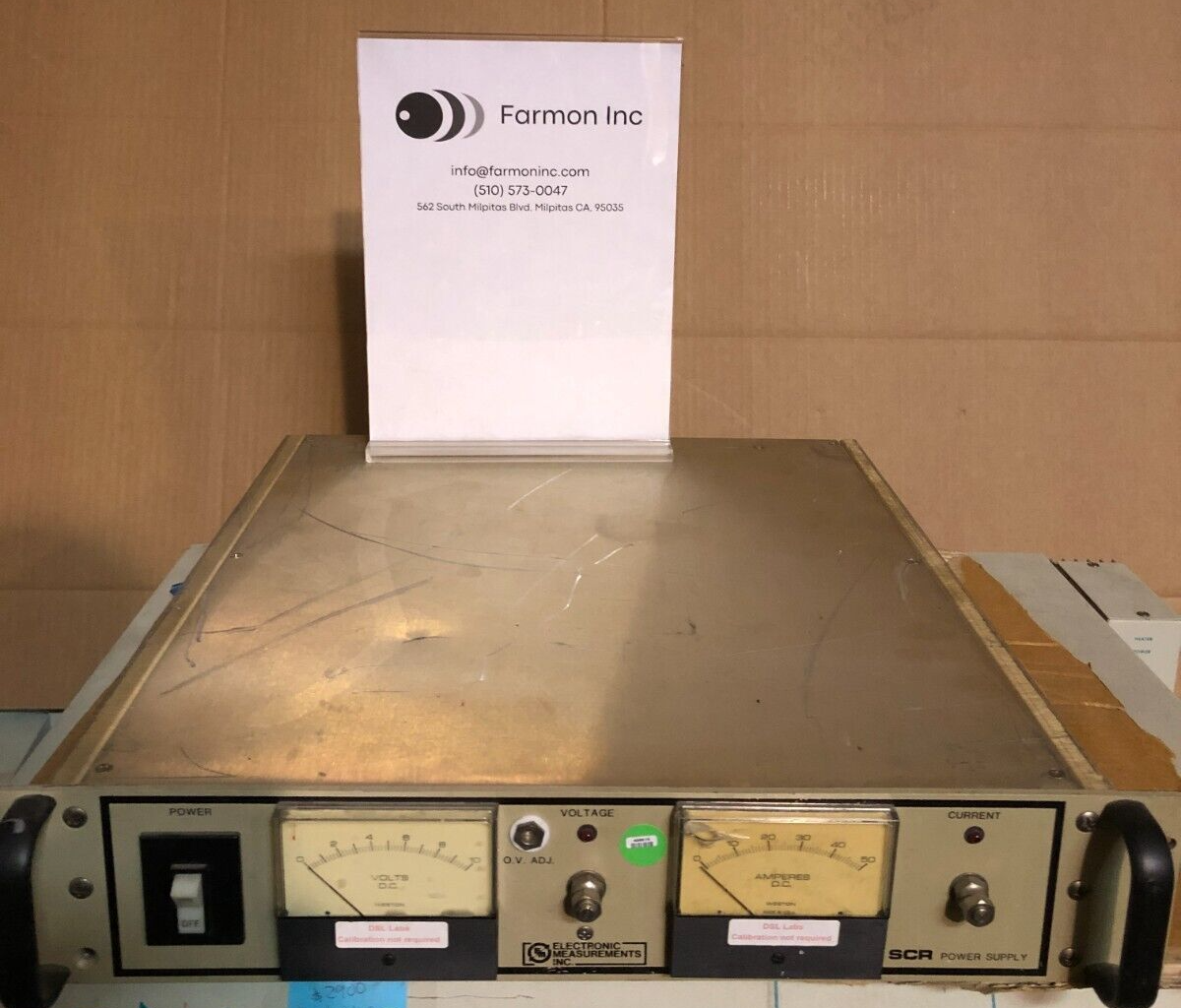 Electronic Measurements INC 10-40-0196-0241-0v-LB SCR Power Supply, 405573
