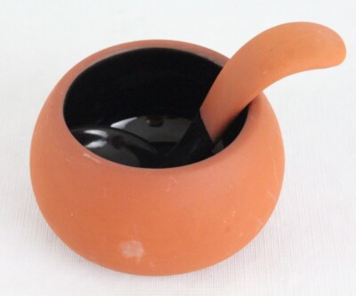 Vintage Bortner & Bortner Terracotta Southwest Salsa Bowl w/ Spoon Ladle