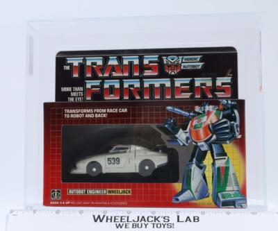 Wheeljack AFA GRADED 85 85/85/90 FACTORY SEALED G1 Transformers 1984 Hasbro