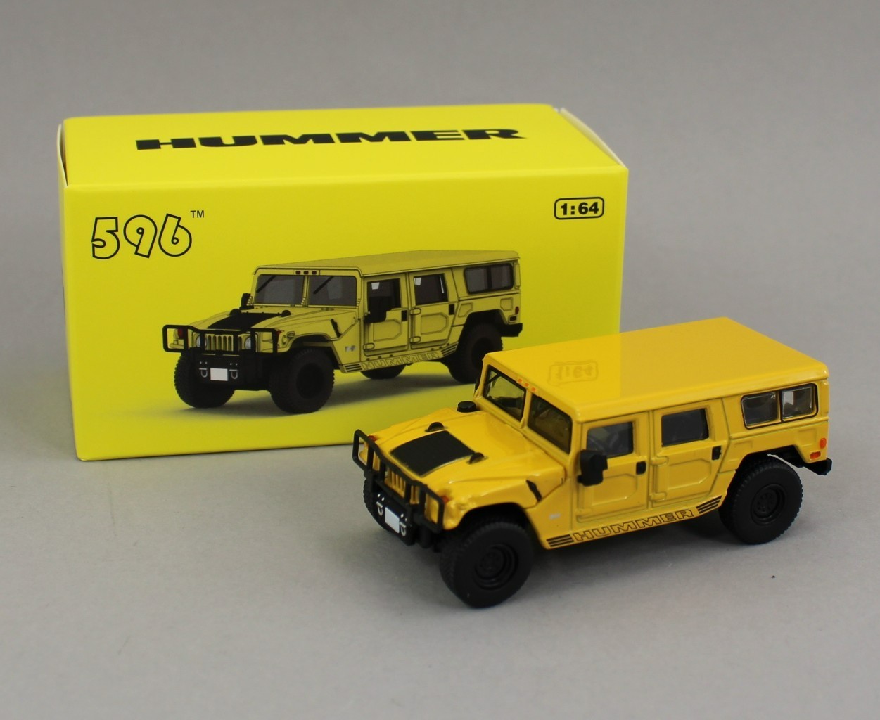 1:64 *596 DIECAST* Hummer H1 4x4 *YELLOW* NIB! | eBay
