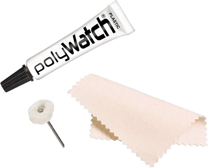 Polywatch Plastic Watch Crystal Scratch Remover String Buff Soft Polisher and Po