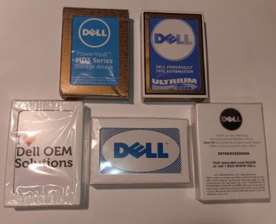 Dell Computers 5 Decks of Playing Cards MD3 Series Ultrium LTO I Love Dell ++