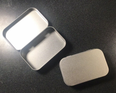 Empty Altoids Type Metal Hinged Tin Box - Container for Crafts