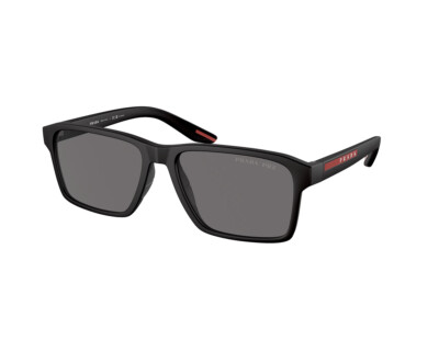 Pre-owned Prada Linea Rossa Sunglasses Ps 05ys Dg002g Black Grey Man In Gray