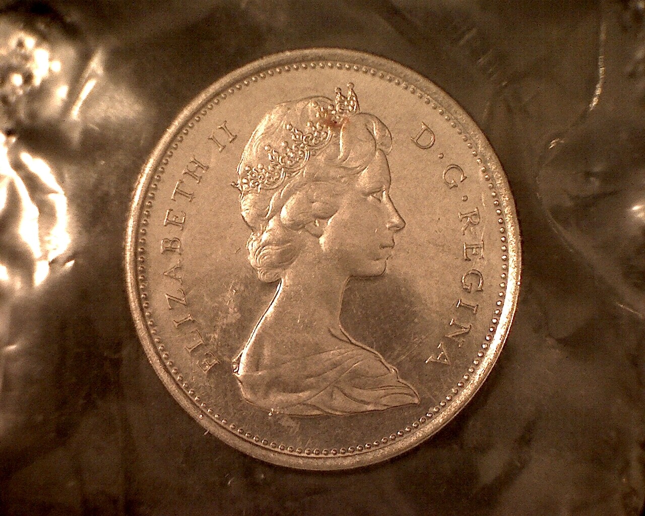 1968 Canada (C)   PL - 25-Cent Coin, still in original plastic wrap