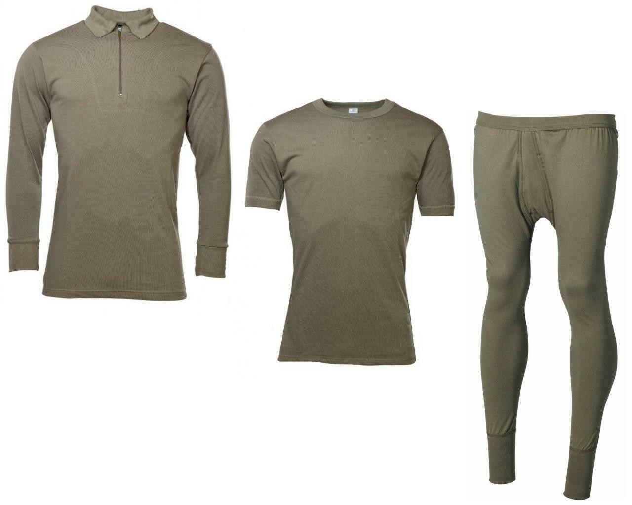 Bundeswehr T-Shirt Unterhemd, Rolli langarm BW Unterhose lang 100% Baumwolle NEU