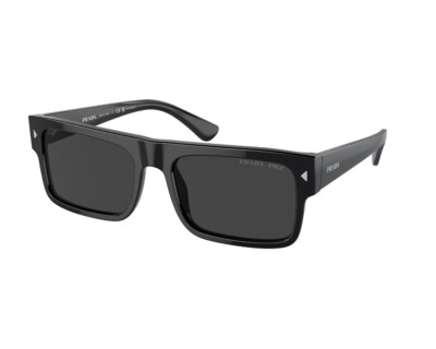 Pre-owned Prada Sunglasses Pr A10s 16k08g Black Black Man