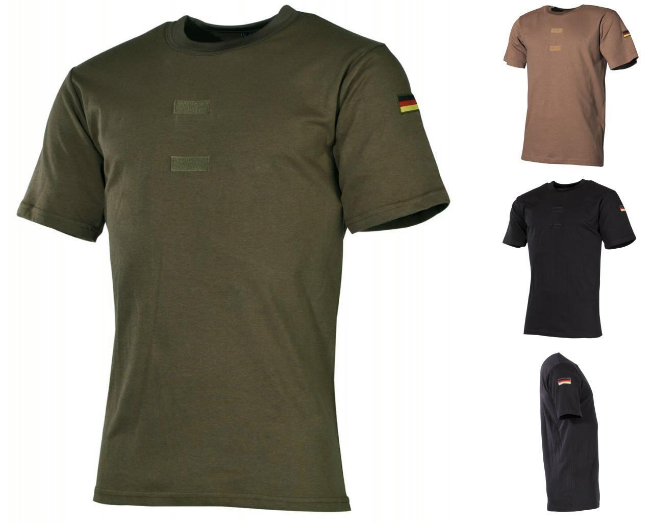 Bundeswehr T-Shirt tropen Tropenshirt mit Flagge BW Klettstreifen Neu