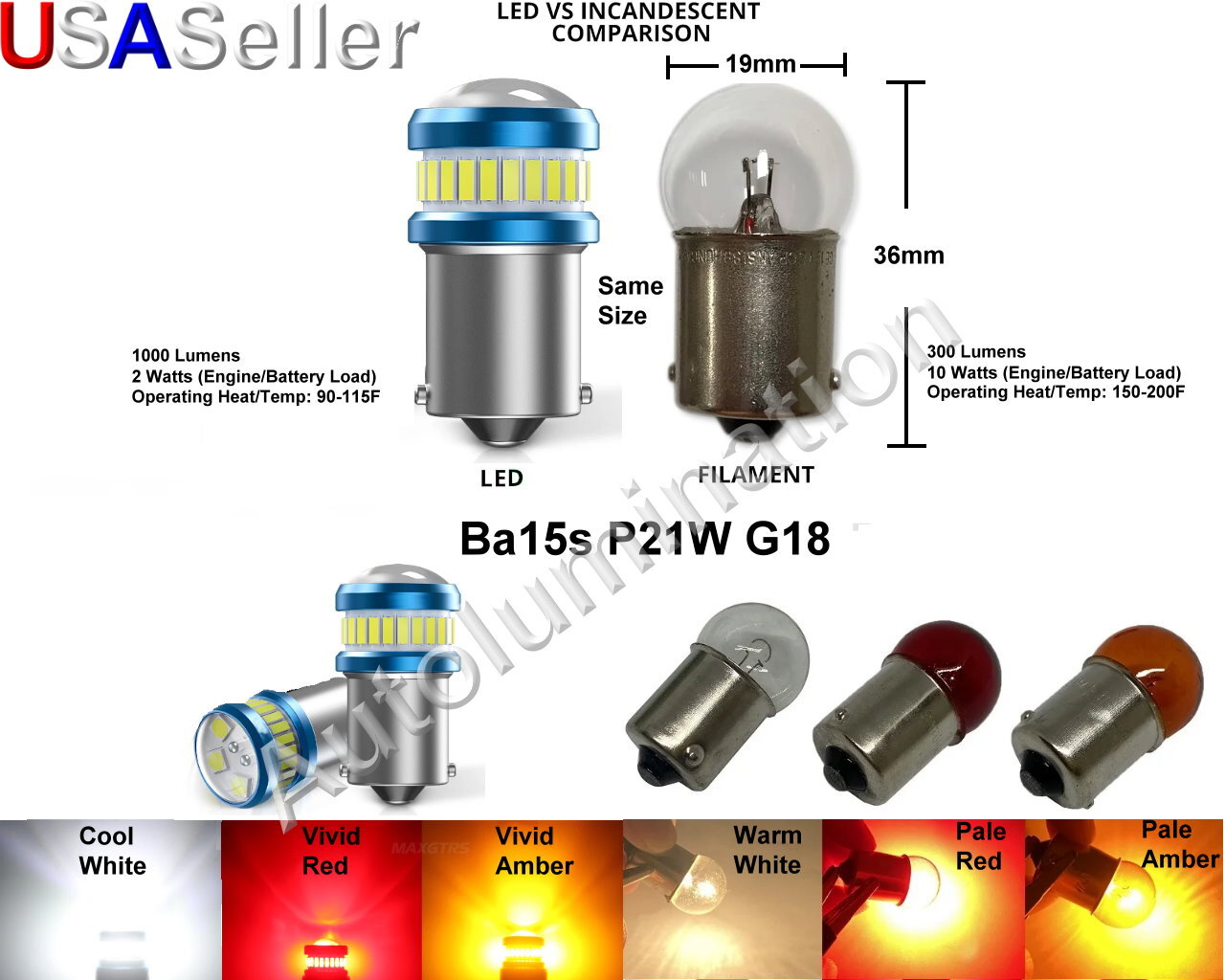 G18 12V 10W 5W G6 Ba15s Kawasaki Motorcycle LED Tail Lamp