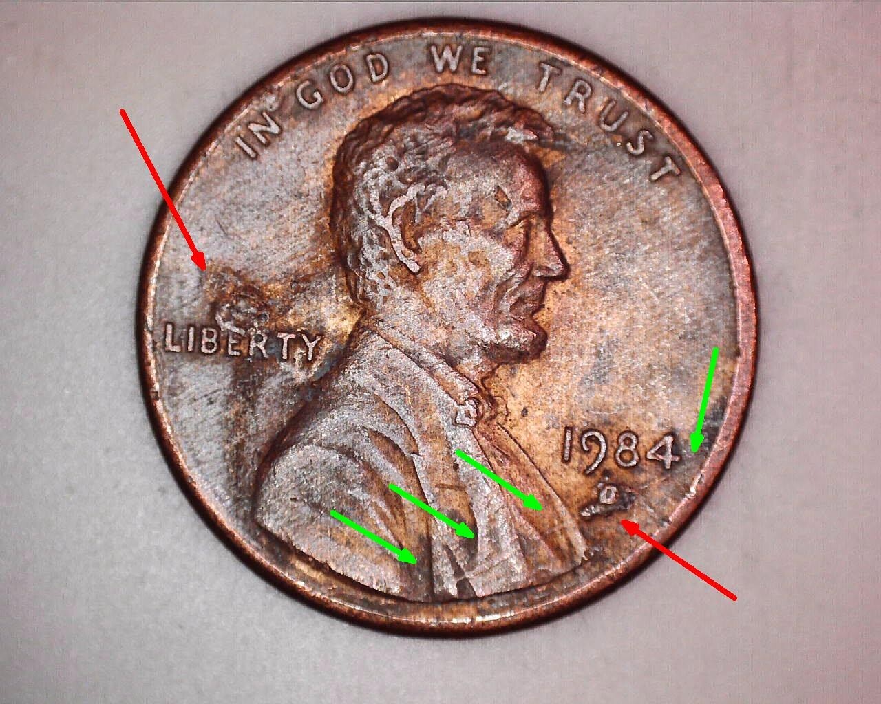 未開封 CORENT FACE POINTER II 1984 WASHINGTON QUARTER - MULTIPLE ERRORS - Filled D, RIM
