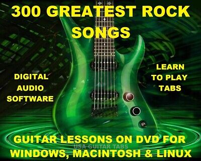 300 Greatest Rock Songs Guitar TAB Lesson CD 300 TABS 300 Backing Tracks + BONUS