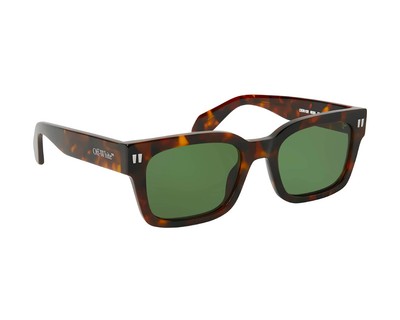 Pre-owned Off-white Oeri108s24pla0016055 Midland Havana Sunglasses In Green