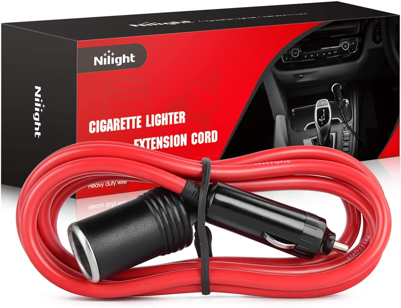 Cigarette Lighter Socket Extension Cord Cable 12V/24V Car Charger Plug 6 Feet