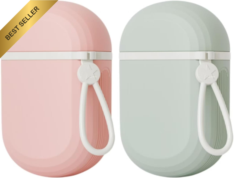 2 Pack Travel Soap Box Leakproof Soap Case Bar Soap Holder Pink Green