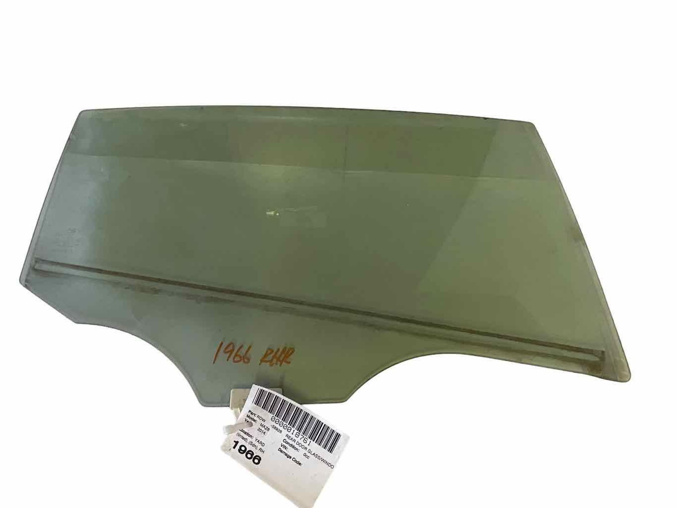 Ａタイプ 14 15 16 17 18 19 20 21 MAZDA 6 Rear Door Glass Window Right