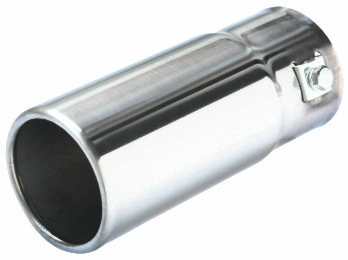 EDELSTAHL Chrom Auspuffblende Endrohr Rund Gerade 150 x 63 mm UNIVERSAL APU-4