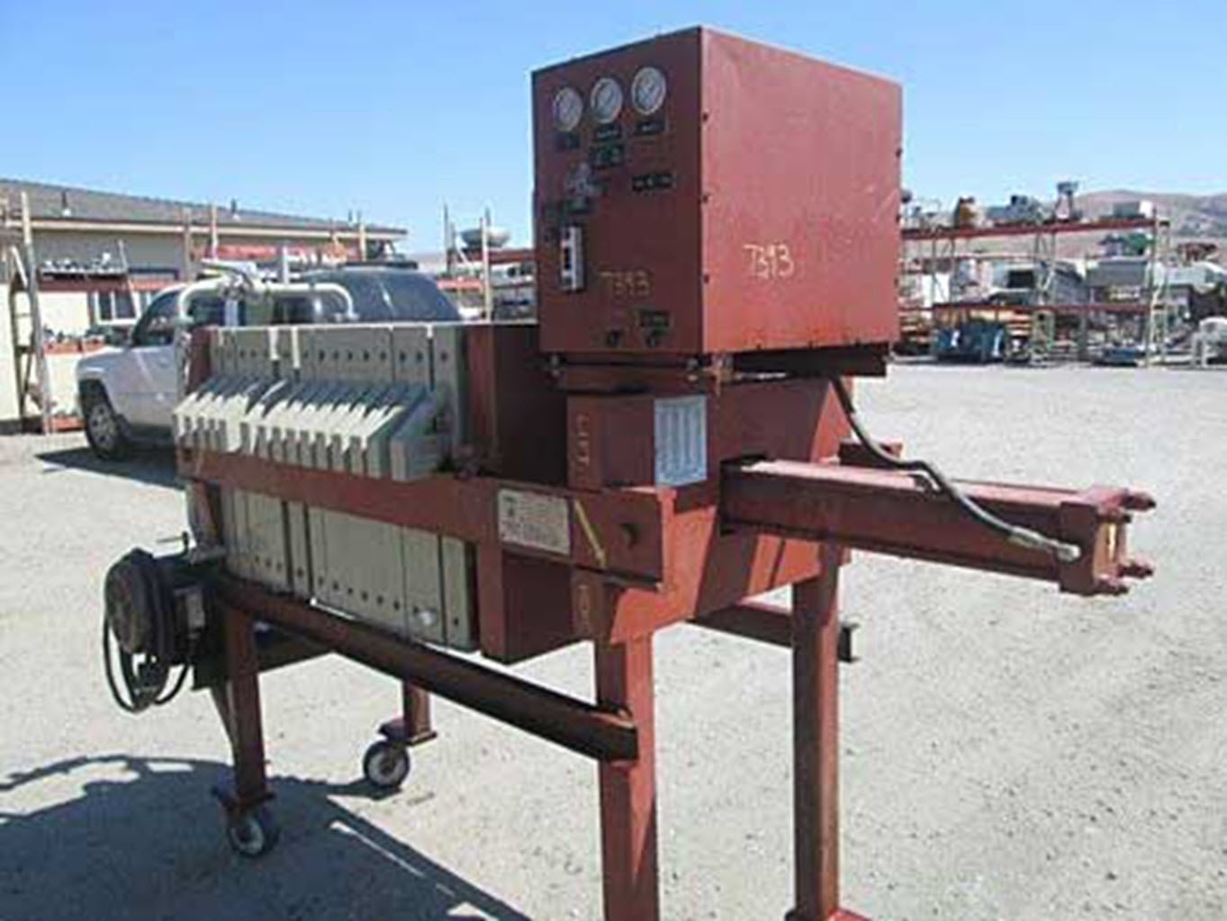 Eimco plate filter; Press size M630FB; 100psi; 29 tons