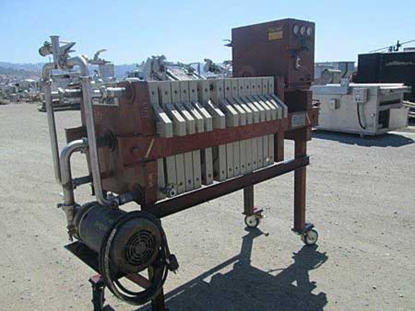 Eimco plate filter; Press size M630FB; 100psi; 29 tons