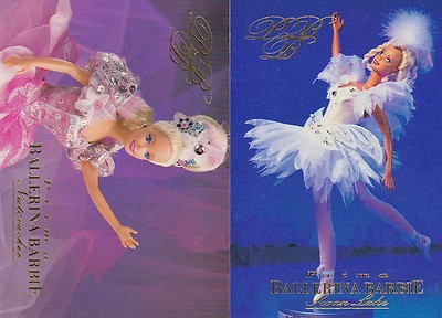 THE WORLD OF BARBIE 1997 TEMPO PRIMA BALLERINA INSERT CARD SET PBB 1 + PBB 2