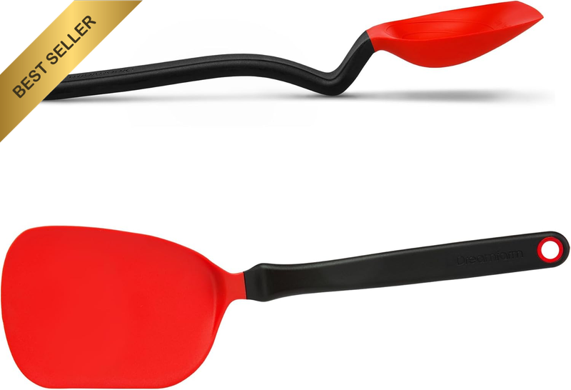 Everyday Cooking Set | Supoon Sit-Up Silicone Bowl & Tray Scraping Spoon and Cho