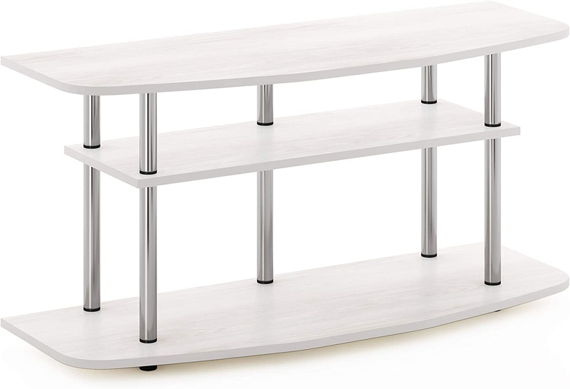 Frans Turn-N-Tube TV Stand, 3-Tier, White Oak