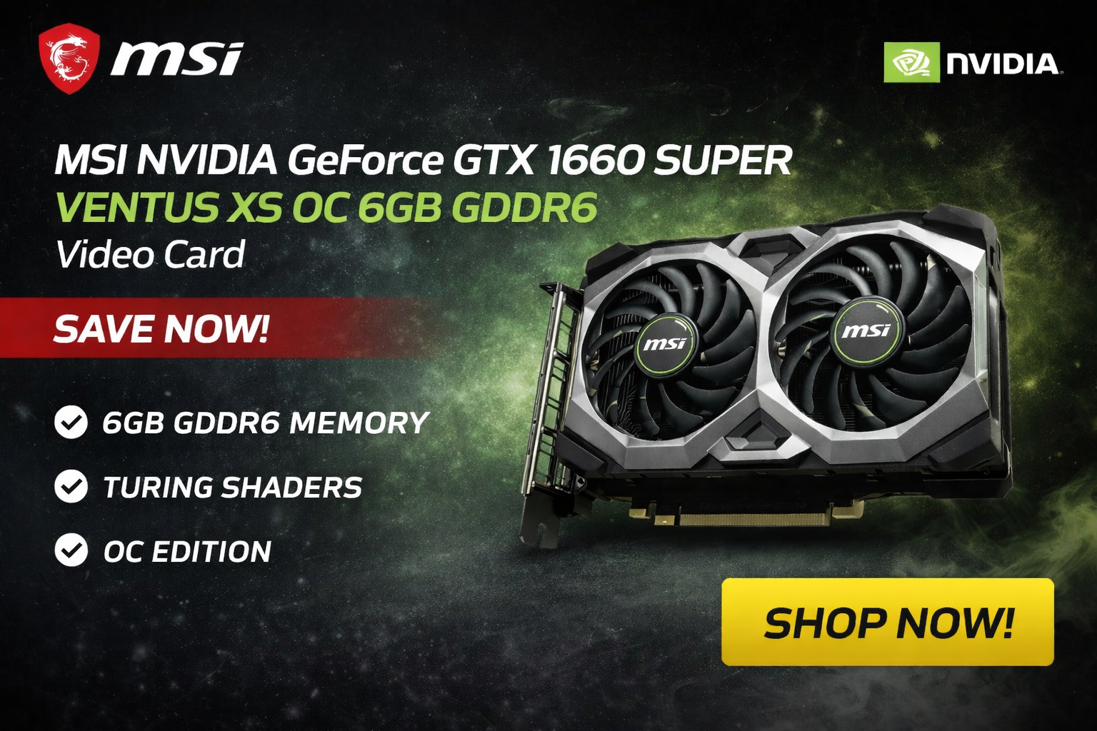 売り値下 MSI GeForce GTX1660 SUPER AERO ITX OC 送料無料