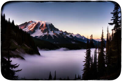 Mount Rainier Scenic Landscape Photo I Art Print - 12 x 18 inches