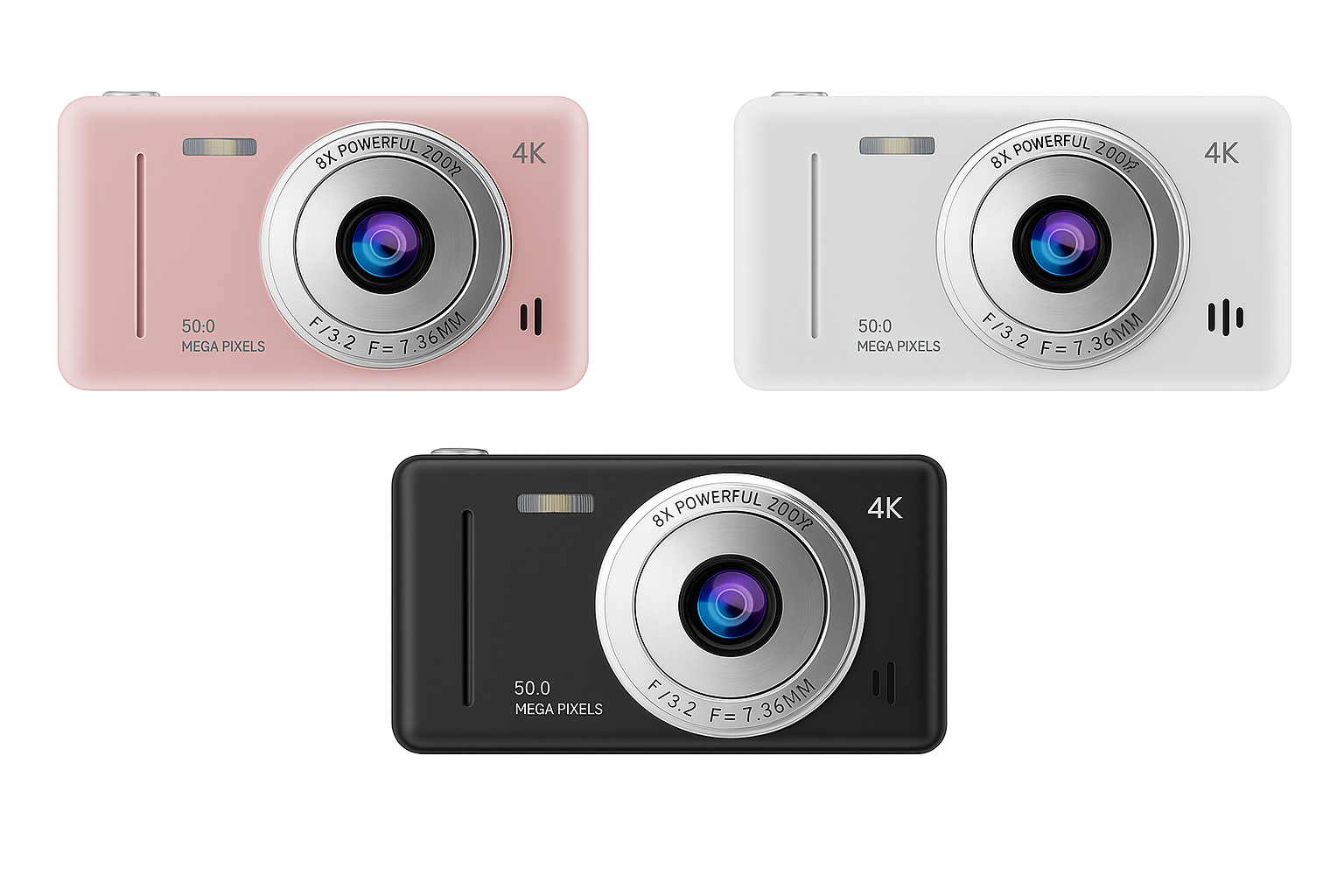Digital Camera with 32GB Card 50MP 1080P 2.4” Screen 8X Zoom