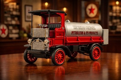 Ertl Texaco 1910 Mack Tanker Truck Coin Bank #12 Diecast w/ Box & Papers