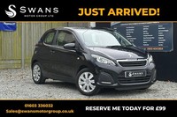 PEUGEOT 108 1.0 VTi Active Black Manual Petrol 2015