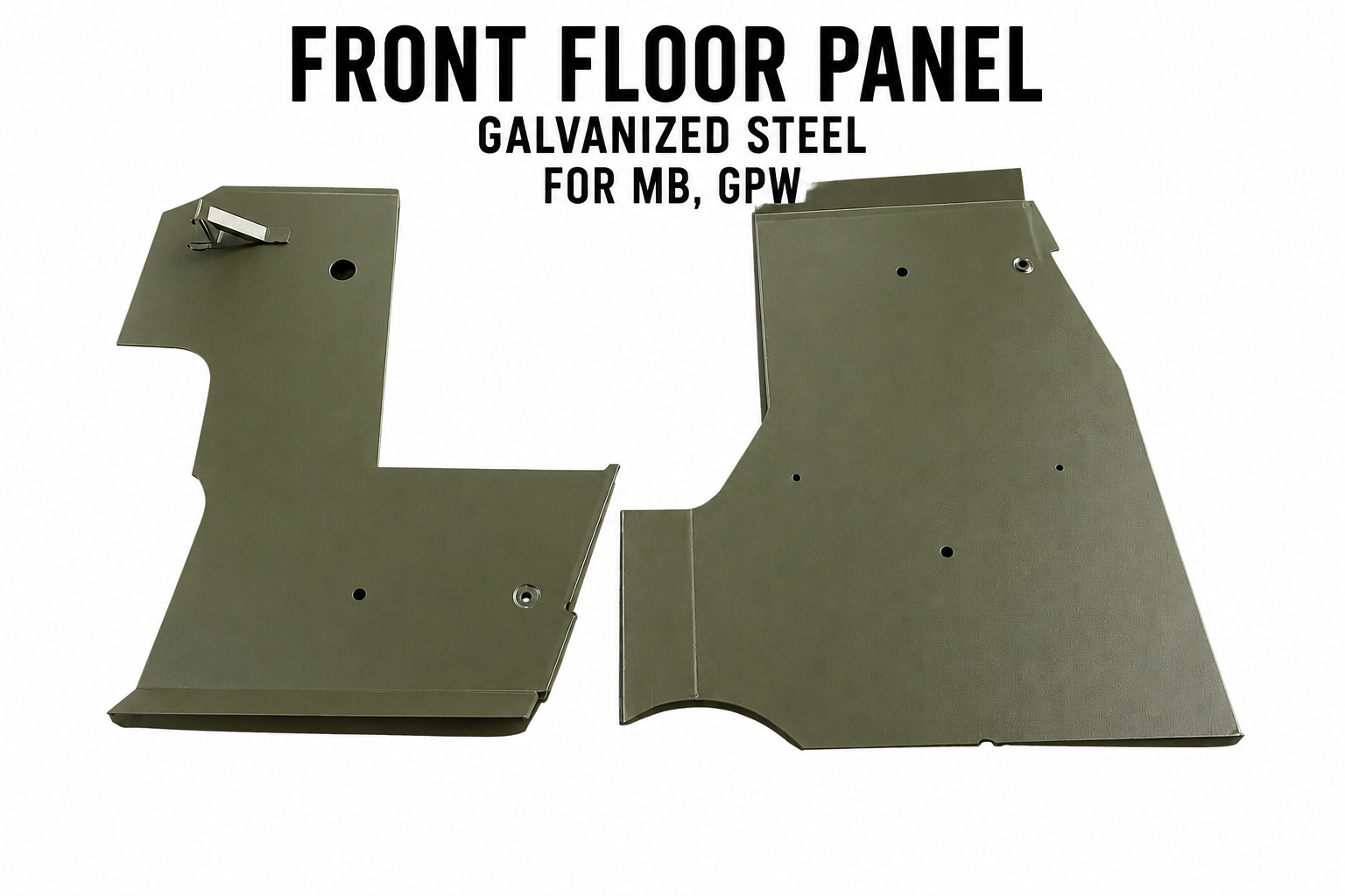 1941-1945 for Willys Jeep MB Ford GPW FRONT FLOOR PAN SECTIONS BOTH SIDES