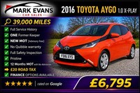 2016 Toyota AYGO 1.0 VVT-i X-Play 5dr HATCHBACK Petrol Manual