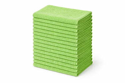 200x set of microfiber cloths, microfiber cloth, cleaning cloth, polishing cloth, green