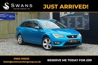 Seat Leon FR Technology 2.0 TDI 184 ST Estate Diesel Manual 5 Door Blue.