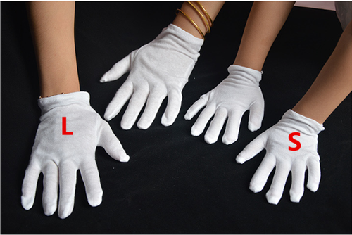 12 Pairs White Cotton Soft Gloves , Jewelry Inspection Stretchy Work Gloves