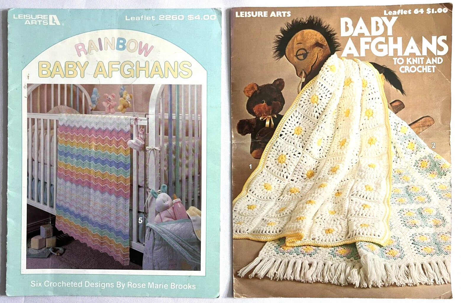 Crocheted Patterns Books Rainbow Baby Afghans & Baby Afghans Fan Shell Ripple +
